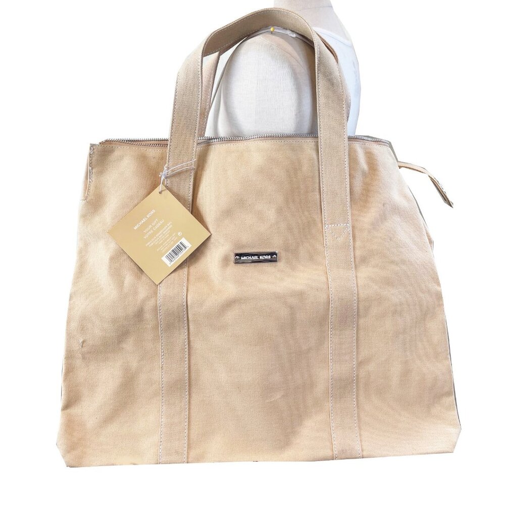 Michael Kors Large Cotton Canvas Weekender Tote Bag Sac